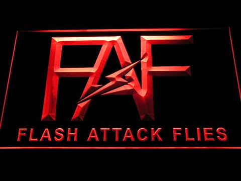 FAF Flash Attack Flies Fishing Logo LED Neon Sign